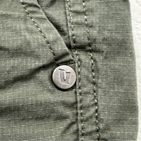 Vuori Cargo Pants Women Sz M Ripstop Army Green Mid Rise Slim Fit Gorp Core - Picture 6 of 15